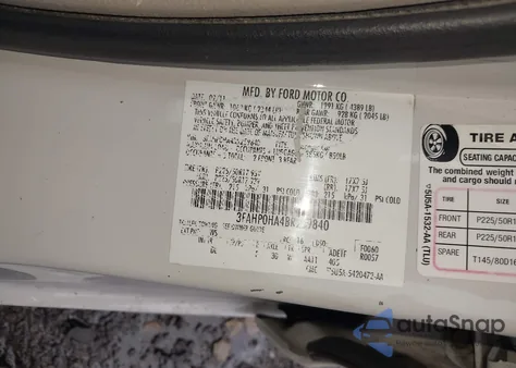 2011 Ford Fusion Se from USA, damaged, VIN 3FAHP0HA4BR259840